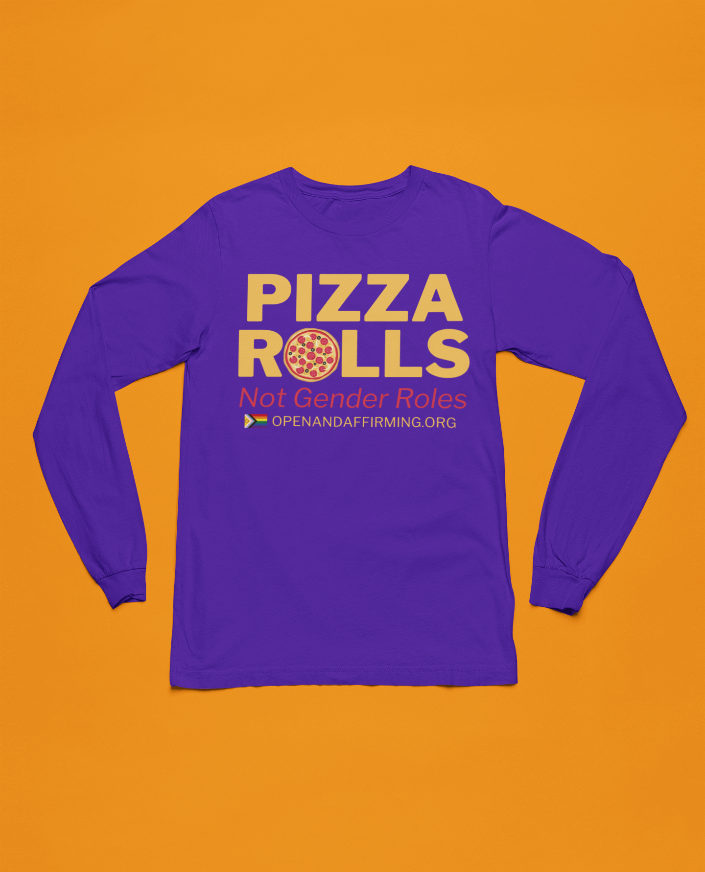 ONA Gender Rolls Not Pizza Roles Long Sleeve T-shirt (Purple)