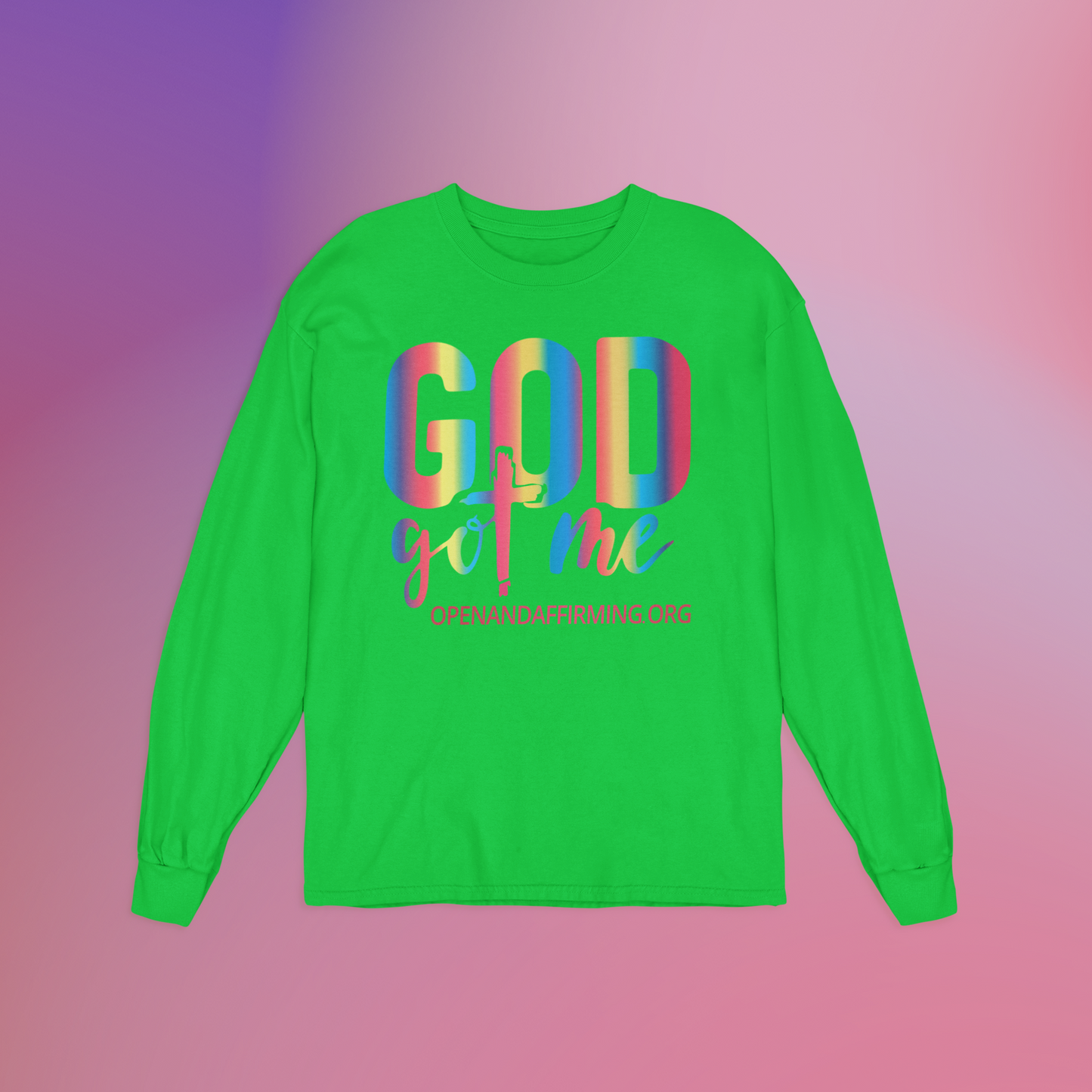 ONA God Got Me Long Sleeve T-shirt (Green)