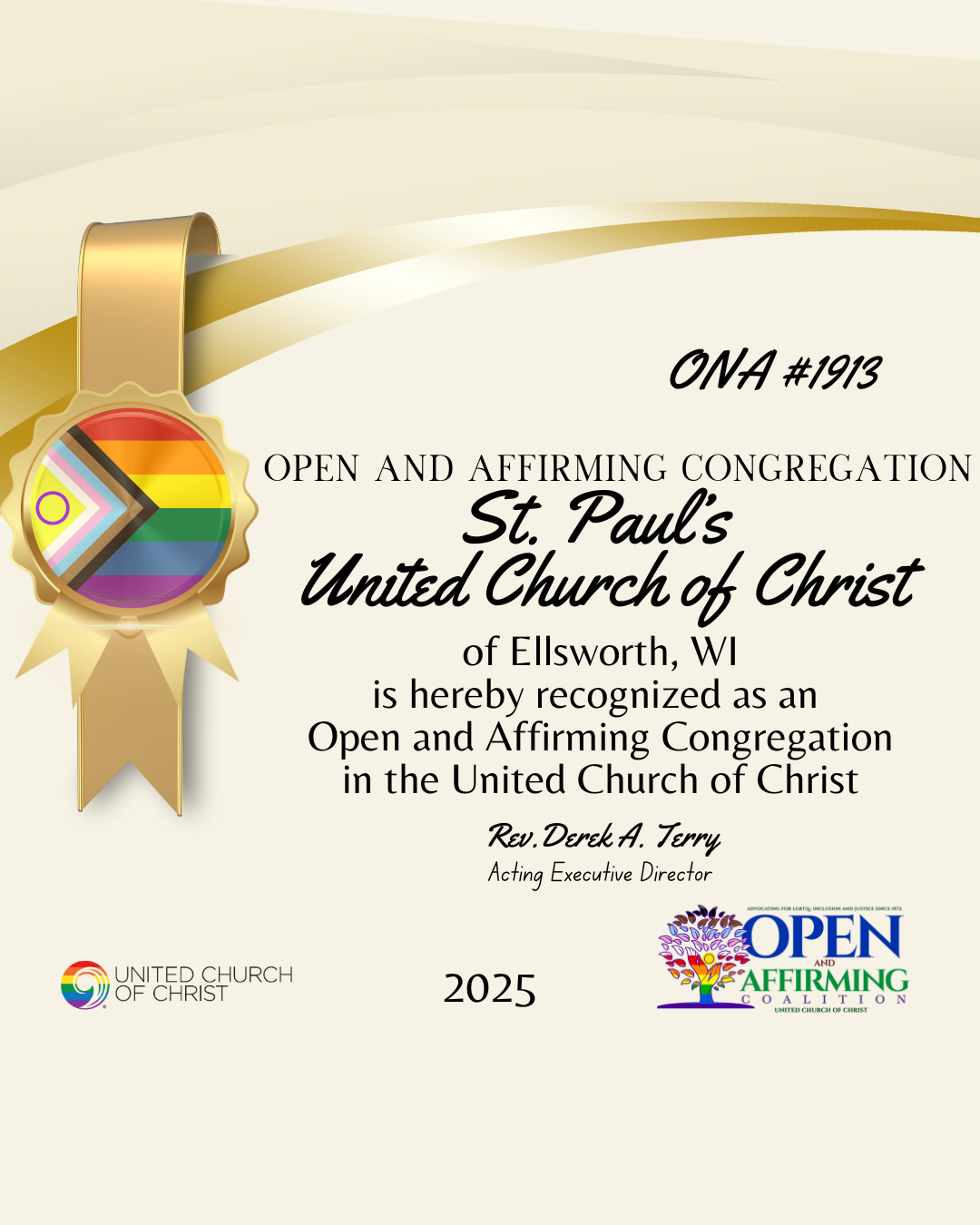 Custom Open and Affirming Church Certification Banner – 4' x 3'