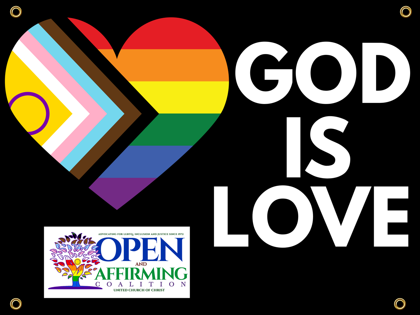 “God Is Love” Vinyl Banner – 4' x 3'