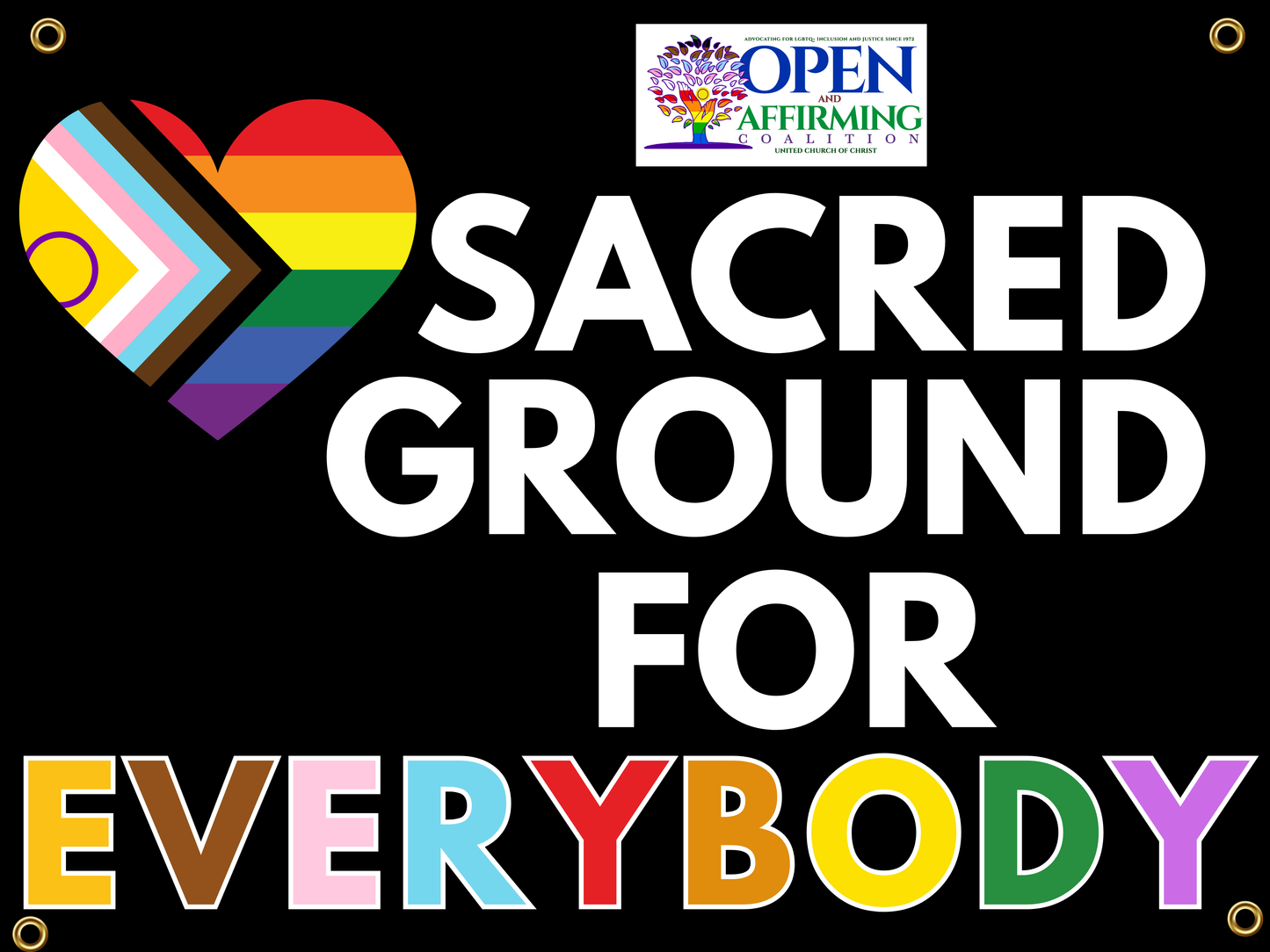“Sacred Ground for Everybody” Vinyl Banner – 4' x 3'