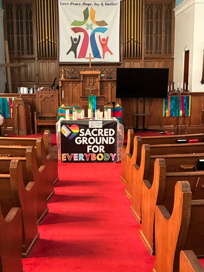 “Sacred Ground for Everybody” Vinyl Banner – 4' x 3'