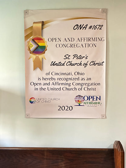 Custom Open and Affirming Church Certification Banner – 4' x 3'