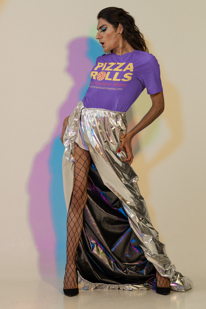 ONA Pizza Rolls Not Gender Roles T-shirt (Purple)