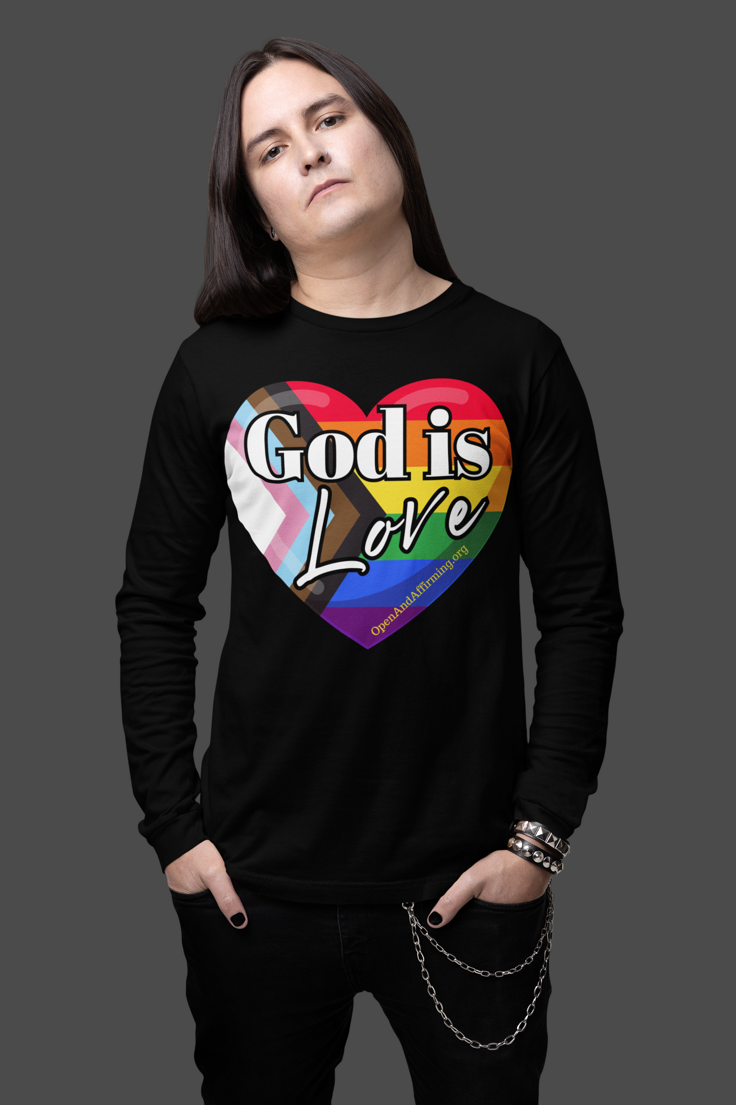 ONA God is Love Long Sleeve T-shirt (Black)