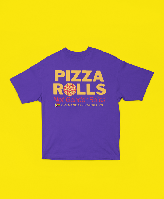 ONA Pizza Rolls Not Gender Roles T-shirt (Purple)